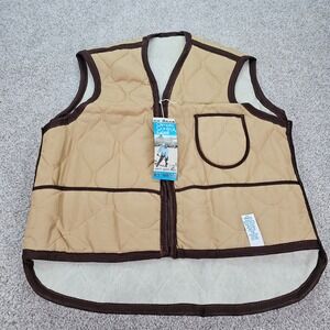 Vintage Ice Wear Men's XL Quilted Vest Climate Control Tan Warmth Without Weight